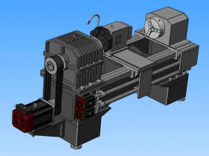 double axis cnc lathe 3D Model