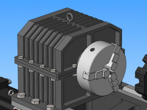 double axis cnc lathe 3D मॉडल