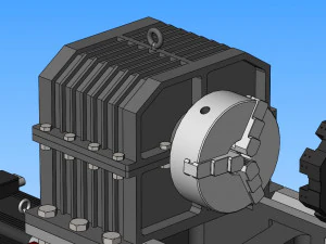double axis cnc lathe 3D Model