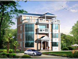 4-storey single family villa Modelo 3D