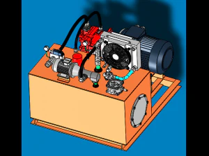 modelo de projeto da esta&ccedil;&atilde;o de bomba hidr&aacute;ulica 800t Modelo 3D