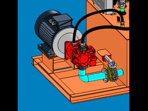 modelo de projeto da esta&ccedil;&atilde;o de bomba hidr&aacute;ulica 800t Modelo 3D