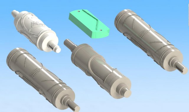 n95 mask machine gear die edge sealing die hobbing cutter shaft die 3D Model .c4d .max .obj .3ds .fbx .stl .blend 