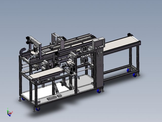horizontal reciprocating mask packaging machine 3D Model .c4d .max .obj .3ds .fbx .stl .blend 