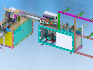 one pull one medical automatic three layer mask machine 3D Model