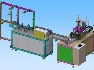one pull one medical automatic three layer mask machine 3D 模型