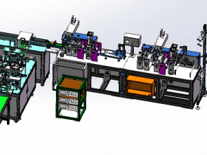 korean mask machine kf94 plane one drag two willow leaf mask machine 3D Model