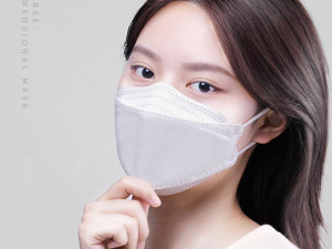 korean mask machine kf94 plane one drag two willow leaf mask machine 3D Модель