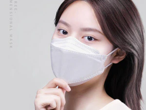 korean mask machine kf94 plane one drag two willow leaf mask machine 3D Model