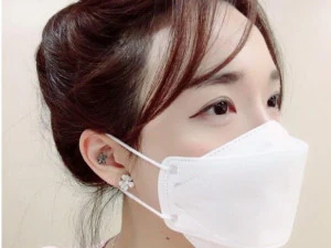 korean mask machine kf94 plane one drag two willow leaf mask machine 3D Model