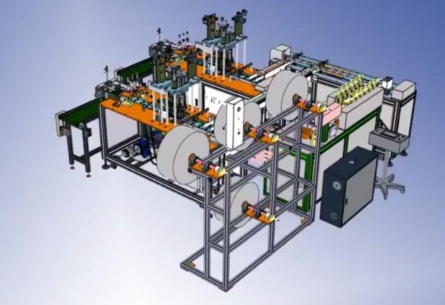 source file engineering drawing bom of generation 2 one drag two mask machine 3D Модель .c4d .max .obj .3ds .fbx .stl .blend 