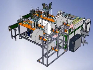 source file engineering drawing bom of generation 2 one drag two mask machine 3D Model