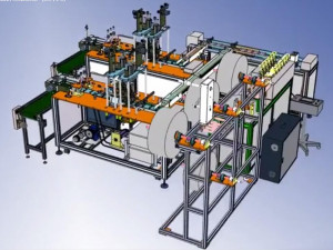 source file engineering drawing bom of generation 2 one drag two mask machine 3D Модель