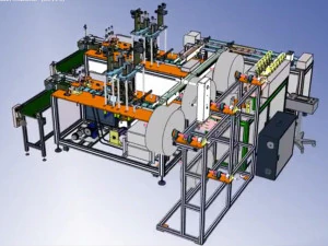 source file engineering drawing bom of generation 2 one drag two mask machine 3D Model