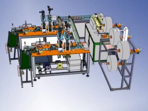 source file engineering drawing bom of generation 2 one drag two mask machine 3D Model