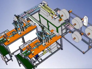 source file engineering drawing bom of generation 2 one drag two mask machine 3D Модель