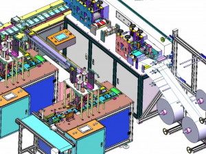 three generation one drag two automatic mask machine 3D Model