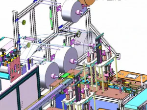 three generation one drag two automatic mask machine 3D Model