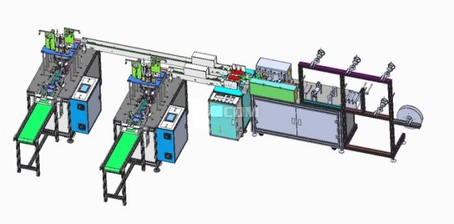 four generation flat mask machine with two in one 3D Model .c4d .max .obj .3ds .fbx .stl .blend 