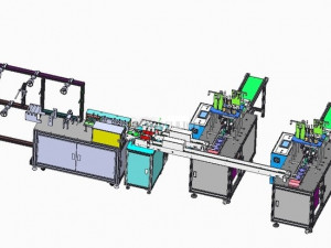 four generation flat mask machine with two in one 3D Model