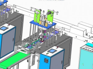 four generation flat mask machine with two in one 3D Model
