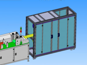 production line of six generation one drag three mask machine 3D Модель