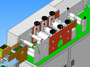 production line of six generation one drag three mask machine 3D Model