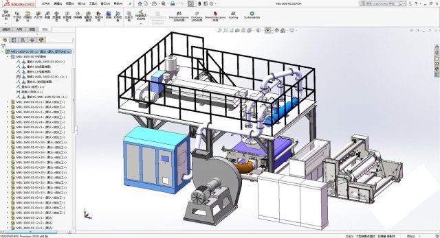 mask machine m1600 melt blown cloth production line Modelo 3D .c4d .max .obj .3ds .fbx .stl .blend 