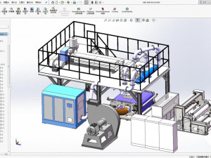 mask machine m1600 melt blown cloth production line 3Dモデル