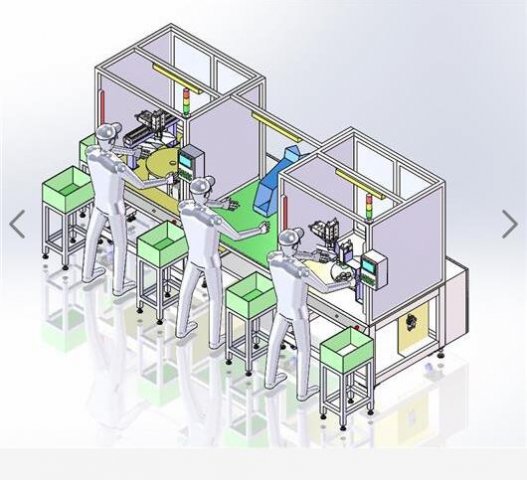 soft rubber respirator production line 3D 모델 .c4d .max .obj .3ds .fbx .stl .blend
