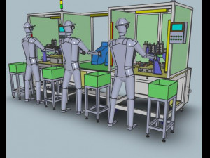 soft rubber respirator production line 3D 모델