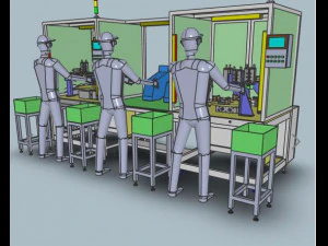 soft rubber respirator production line 3D Model