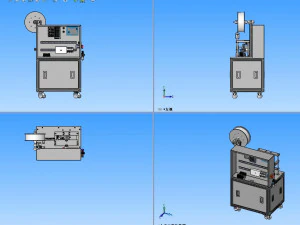 ultrasonic welding machine welding of nose bar outside mask 3D Model