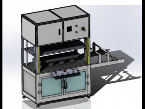 n95 cup mask forming machine Modelo 3D