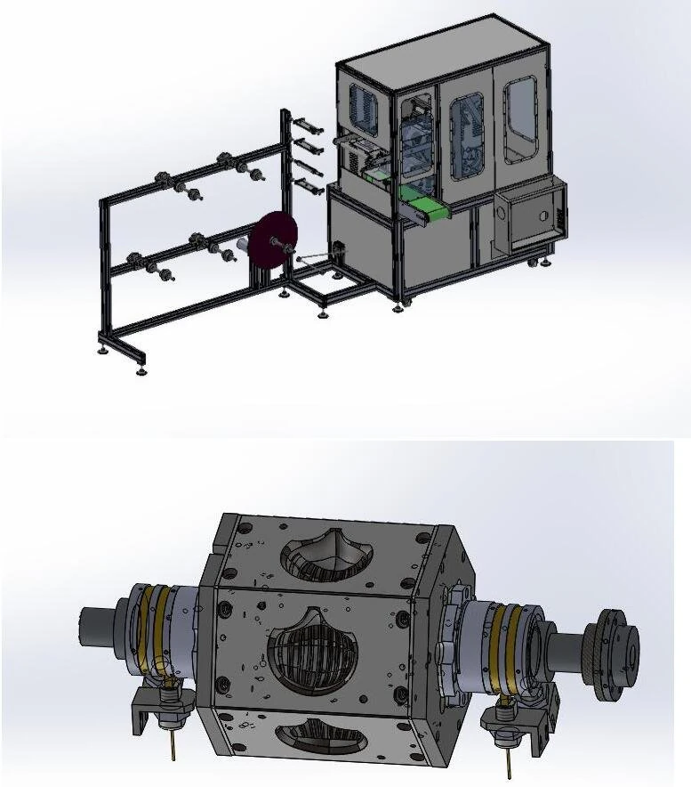 cup mask machine front section stereo mask manufacturing machine improved version 3D Model .c4d .max .obj .3ds .fbx .stl .blend