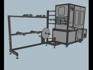 cup mask machine front section stereo mask manufacturing machine improved version 3D Model