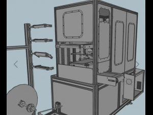 cup mask machine front section stereo mask manufacturing machine improved version 3D Model