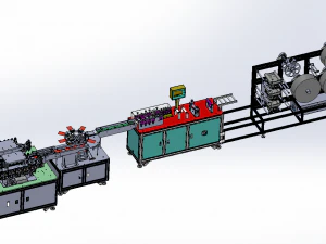 kelebek tipi y&uuml;ksek hızlı u&ccedil;ak maskesi makinesi 3D Model