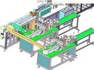the fifth generation of one driven two new mask machine 3D Model