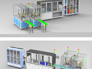 design of automatic one drag two plane mask machine 3D Model