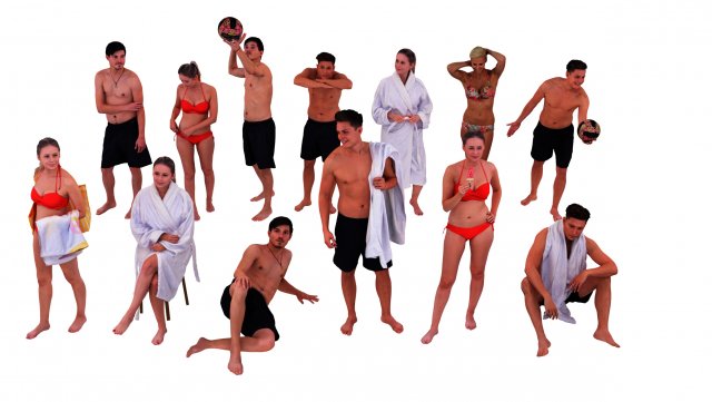 swimsuit characters 3Dモデル .c4d .max .obj .3ds .fbx .stl .blend 