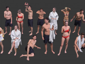 swimsuit characters 3Dモデル