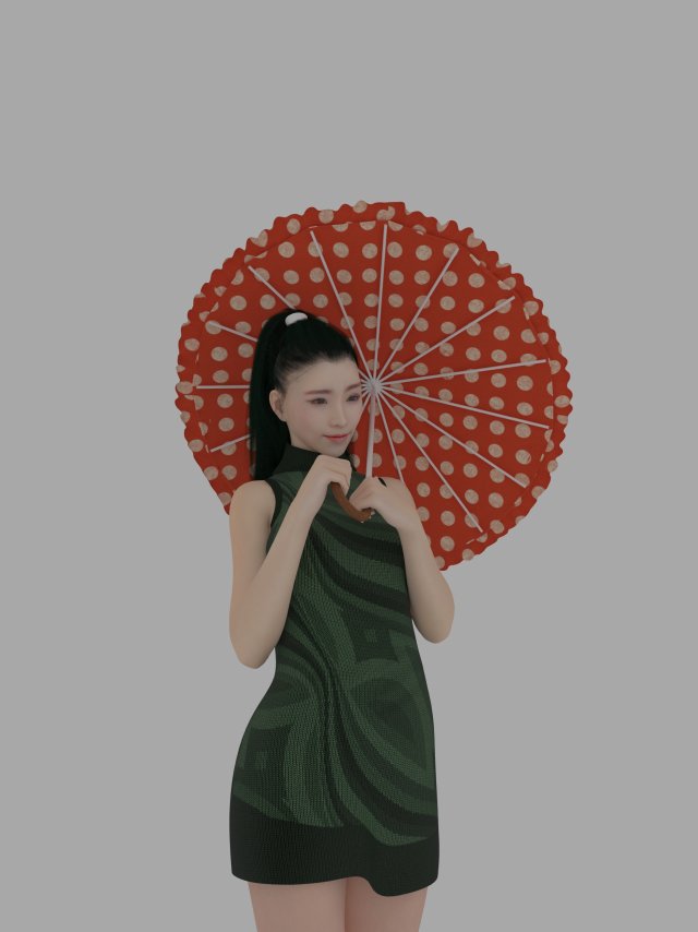 oriental beauty 3D Model .c4d .max .obj .3ds .fbx .stl .blend