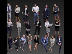 business men and women 3D Model