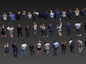 business men and women 3D Model