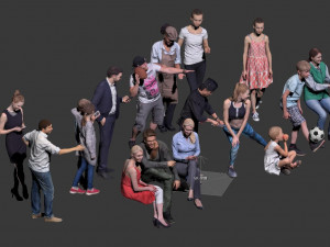 handsome boy and beautiful child Model 3D