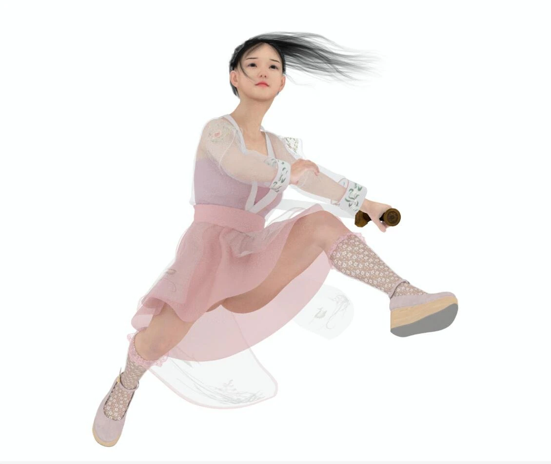 fairy sister 3D Model .c4d .max .obj .3ds .fbx .stl .blend