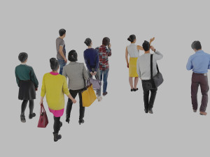 urban men and women 3D Model