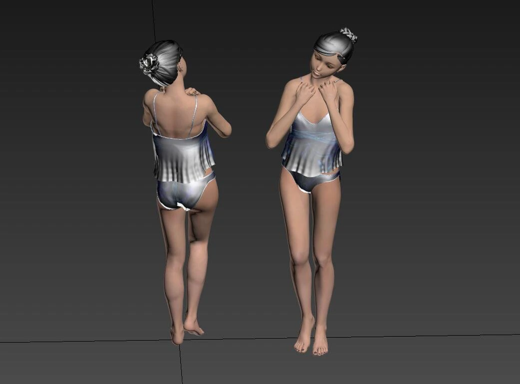 chica Modelo 3D .c4d .max .obj .3ds .fbx .stl .blend 