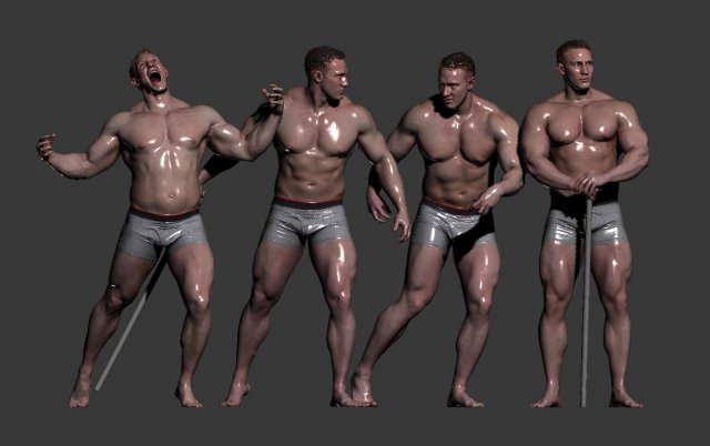 of modern men 3D Model .c4d .max .obj .3ds .fbx .stl .blend 